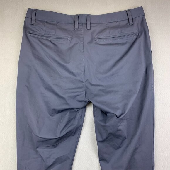 Rhone Mens Commuter Pant Slim 34x32 Iron Gray Chino Tapered Stretch Performance - Picture 13 of 14